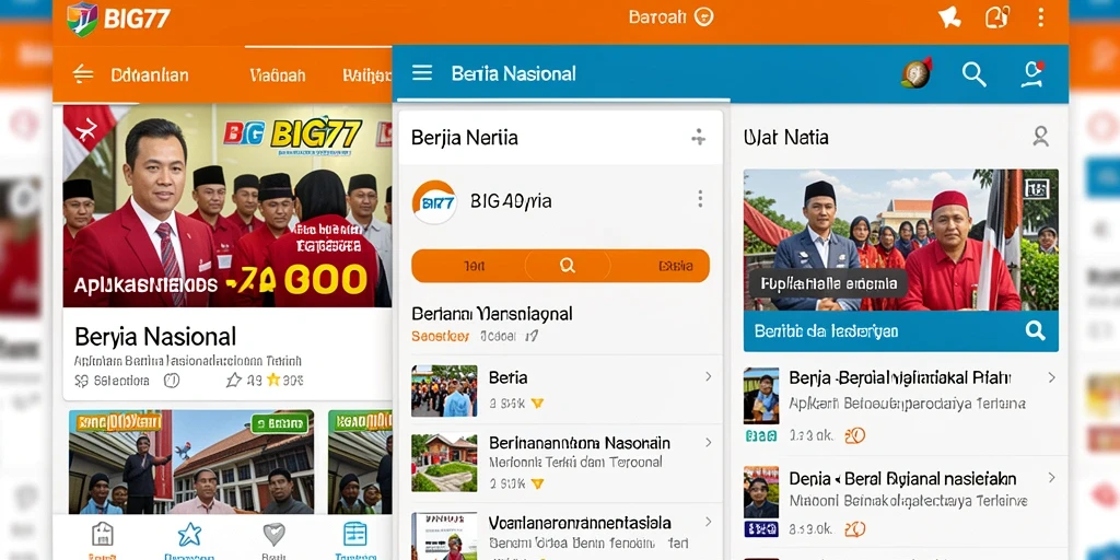 Antarmuka aplikasi BIG77 yang informatif dan menarik.