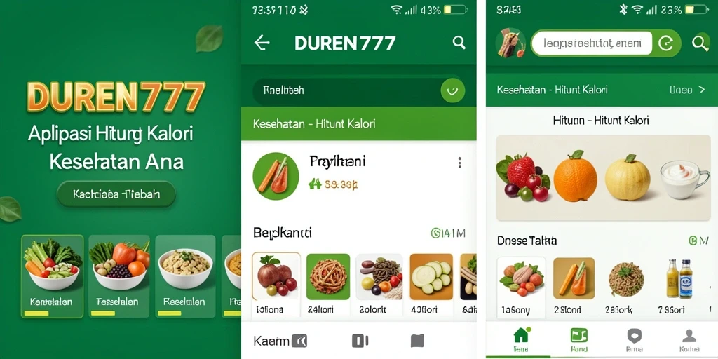 Tampilan antarmuka <strong>DUREN777</strong> yang modern dan fungsional untuk Hitung Kalori.