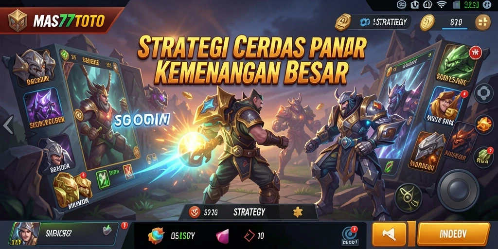 Tampilan antarmuka permainan MAS77TOTO yang strategis dan menarik.