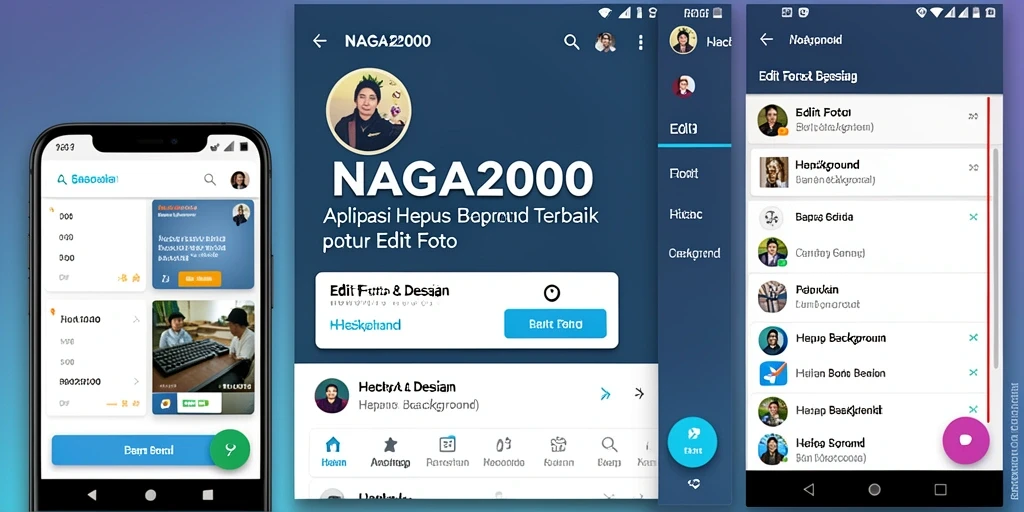 Tampilan antarmuka pengguna NAGA2000 saat menghapus latar belakang gambar.